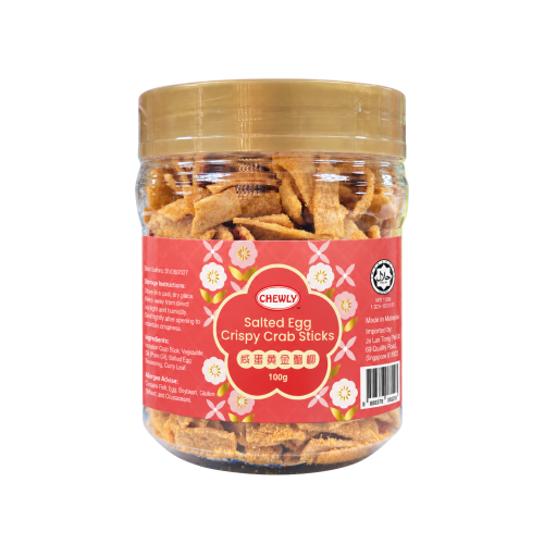 Chewly Salted Egg Crispy Crab Sticks 100g Chewly Salted Egg Crispy Crab Sticks 100g