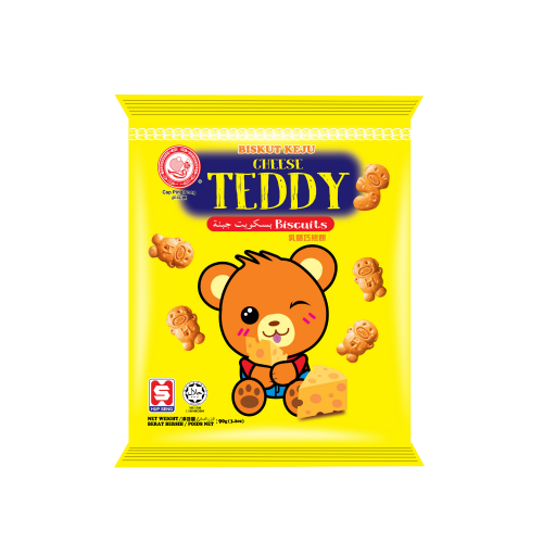 Hup Seng Cheese Teddy Biscuits 90g