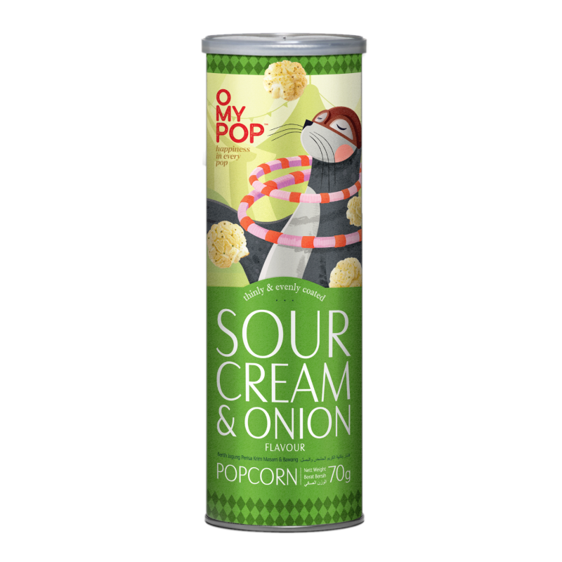 Omypop Popcorn Sour Cream & Onion 70g