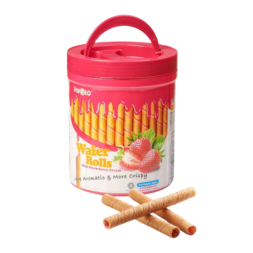 Popolo Strawberry Wafer Roll 400g