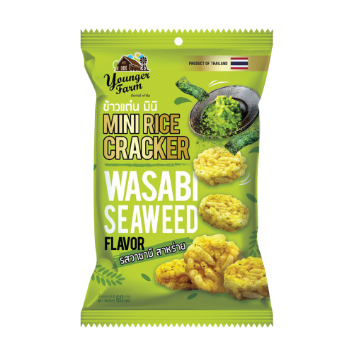 YoungerFarm Mini Rice Cracker Wasabi Seaweed 60g