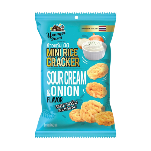 YoungerFarm Mini Rice Cracker Sour Cream & Onion 60g