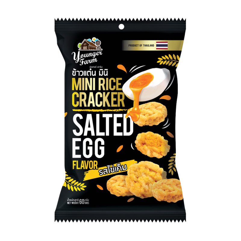YoungerFarm Mini Rice Cracker Salted Egg 60g