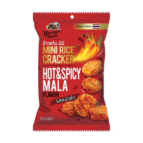 YoungerFarm Mini Rice Cracker Hot&Spicy Mala 60g YoungerFarm Mini Rice Cracker Hot&Spicy Mala 60g